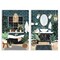 Stupell Industries Modern Bathroom with House Plants 2pc Wall Plaque Set, design by JJ Design House LLC